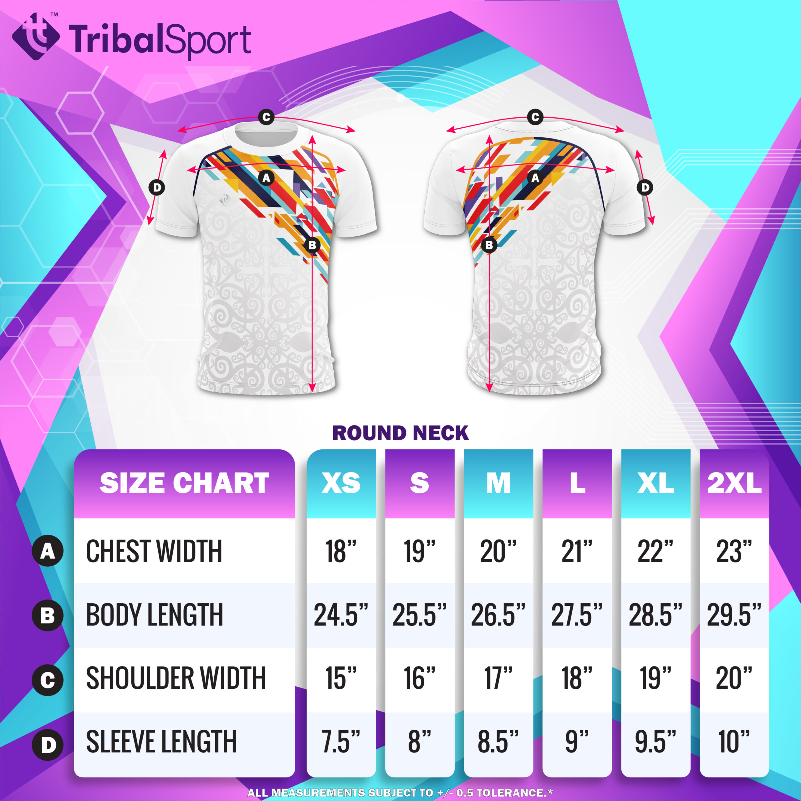 SIZE CHART TRIBAL SPORT